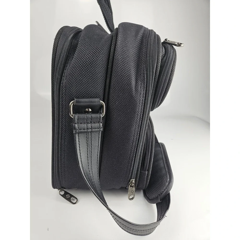 Samsonite Carry On Computer Briefcase Shoulder‎ Bag Black Canvas Black